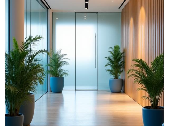 Entrada moderna y acogedora de la oficina de Travesía Saludable en Madrid.