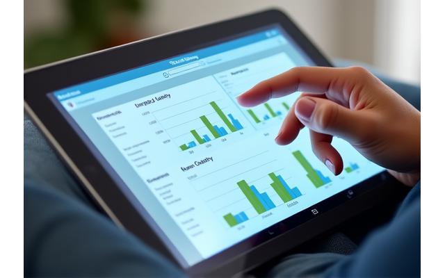 Panel de control de salud digital con métricas de progreso y gráficos.