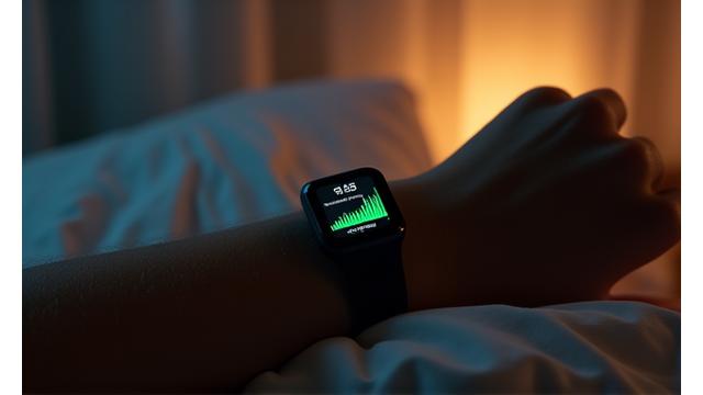 Fitbit Sense 2 en una muñeca mostrando un gráfico de nivel de estrés